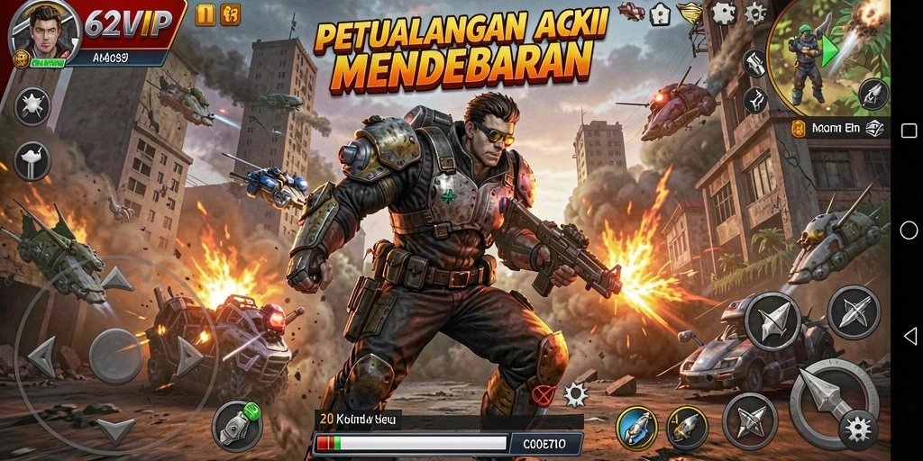 Tampilan utama gameplay 62VIP dengan aksi seru dan dinamis.