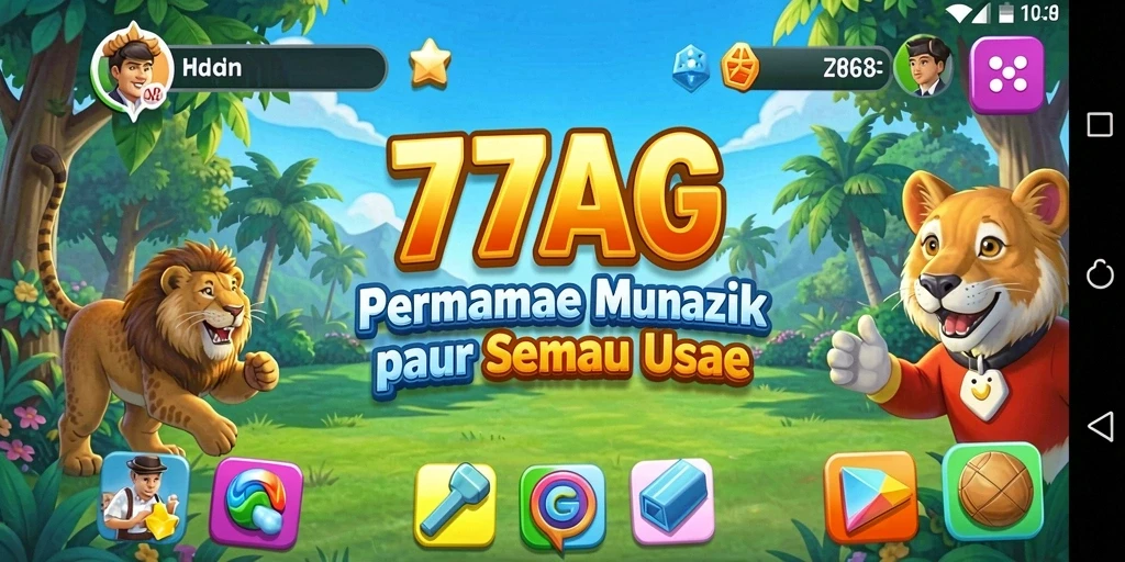 Screenshot tampilan gameplay 77AG menampilkan teka-teki yang menantang.