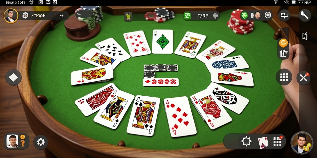Screenshot game 77RP menampilkan sesi permainan Gaple yang seru.