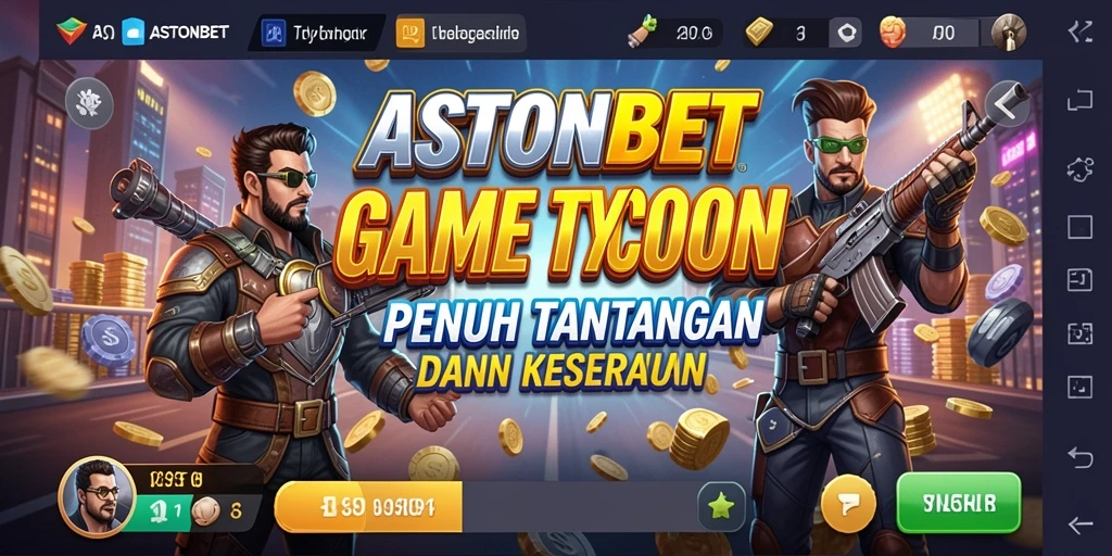 Tampilan gameplay ASTONBET yang menarik dengan kompleksitas manajerial.