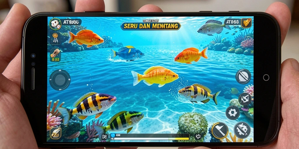 Tampilan menarik dari gameplay Tembak Ikan yang seru dan penuh tantangan.