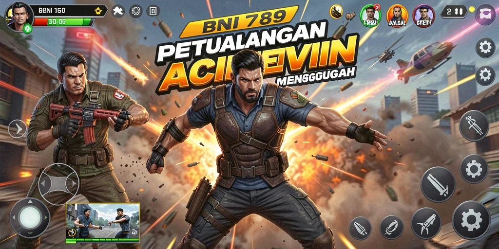 Screenshot gameplay BNI789 yang menampilkan aksi mendebarkan.