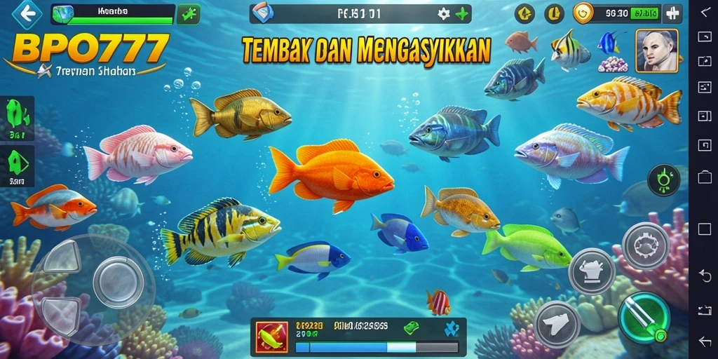 Tampilan visual BPO777 saat menangkap ikan yang mengasyikkan.