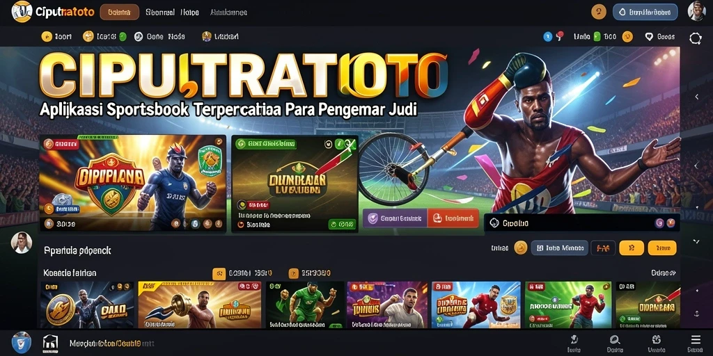 Tampilan antarmuka pengguna CIPUTRATOTO saat memasang taruhan olahraga.