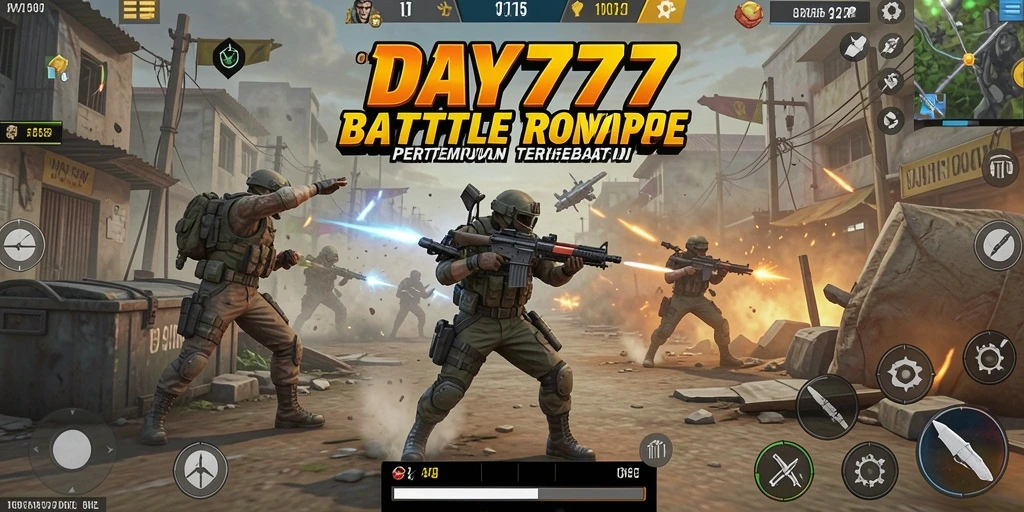 Gameplay menarik dari DAY777 dalam pertarungan Battle Royale.