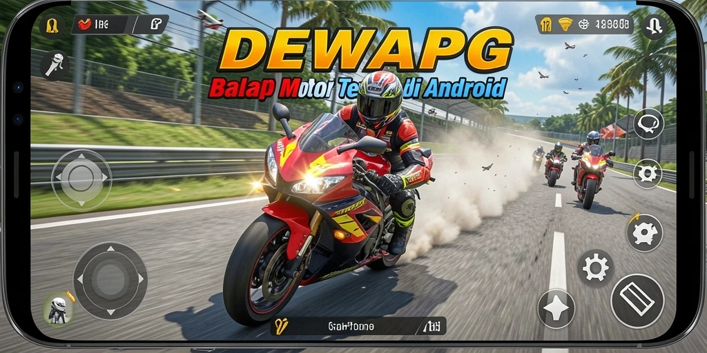 Gameplay seru DEWAPG dengan kecepatan tinggi dan aksi balap.