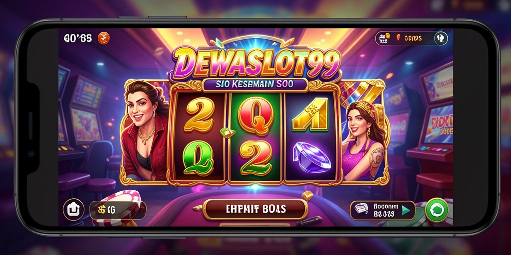 Screenshot utama DEWASLOT99 menampilkan gameplay slot yang seru dan penuh warna.