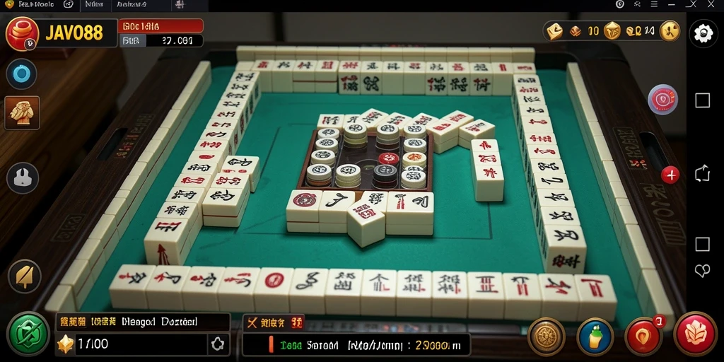 Screenshot utama JAVO88 menampilkan gameplay Mahjong yang menarik dan penuh strategi.