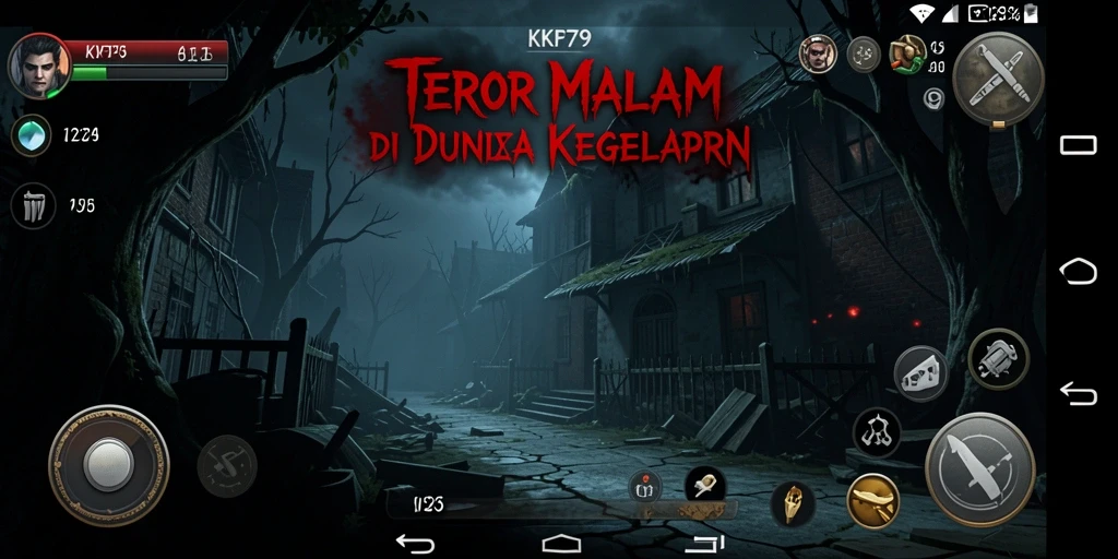 Tampilan gameplay menegangkan KPK79 yang penuh dengan kegelapan.