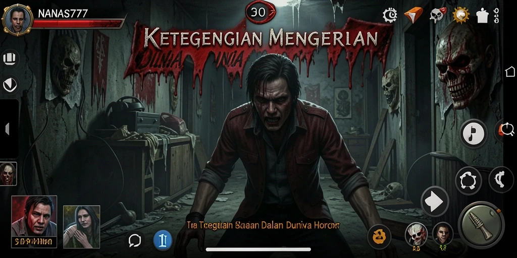 Tampilan gameplay NANAS777 yang menegangkan dan menyeramkan.