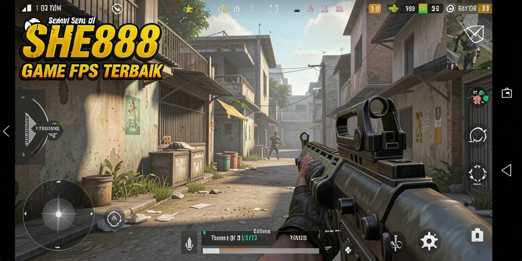 Tangkapan layar menampilkan aksi intens dalam game FPS.
