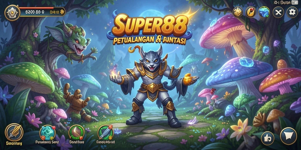 Tampilan utama gameplay SUPER88 dengan visual yang menawan.