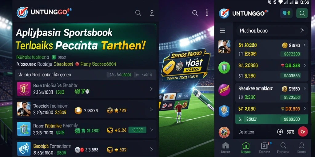 Tampilan antarmuka pengguna UNTUNGGO dalam gameplay Sportsbook.