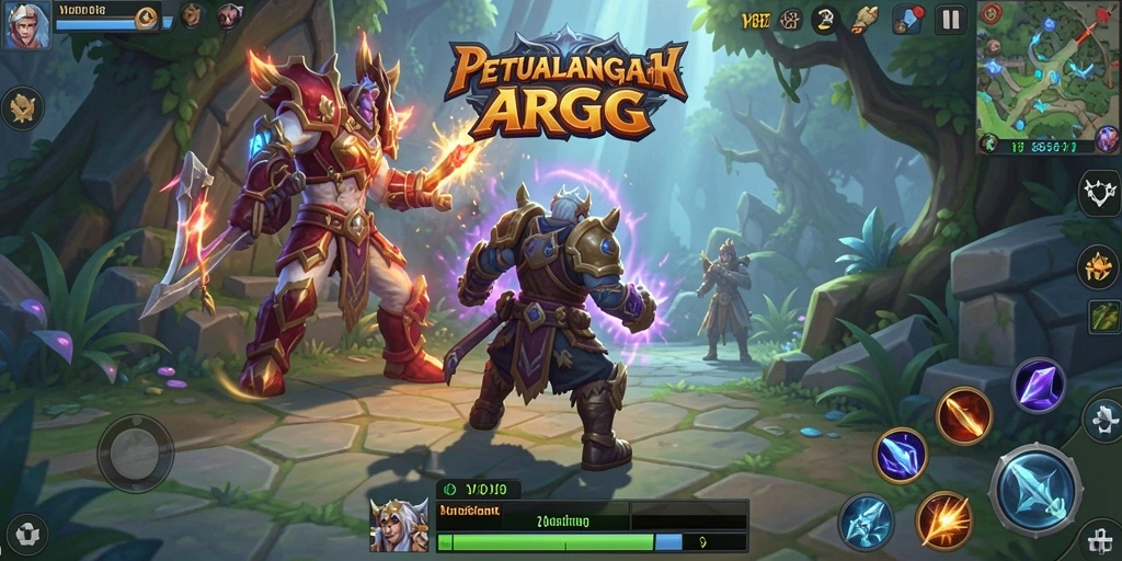 Menampilkan aksi mendebarkan dalam game ARPG V87.